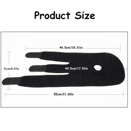 Dinghaole Knee Support for Men and Women, Adjustable Knee Support with Non-Slip Band, Protects Knee Health from Meniscus Tears, Knee Pain, Sports, Arthritis (Black)