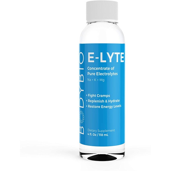 Electrolytes for Hydration - 4 oz Concentrate (16 Servings) | No Sugar | No Calories | Keto Electrolytes | Dehydration Recovery w. Magnesium + Potassium + Sodium | Relieves Cramps | Elyte by BodyBio