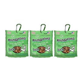 Loving Pets 3 Pack of Duck Houndations Small Dog, Puppy, and Training Grain-Free Treats, 4 Ounces Each, Made in The USA3