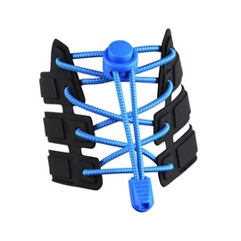E EGART No Tie Laces for Kids and Adults, Elastic Laces for Trainers, Tieless Reflective Shoelaces (Blue)