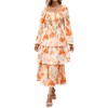 BTFBM Women's Fall Boho Floral Maxi Dresses 2025 Casual Long