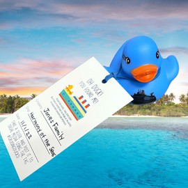 80 Pack Bulk Cruising Ducks Tag Kit with Rubber Ducks | Blue Cruise Ship Rubber Ducks-Cruising Duck Tags-Rubber Bands | #CruisingDucks Oh What Luck! Cruising Ducks