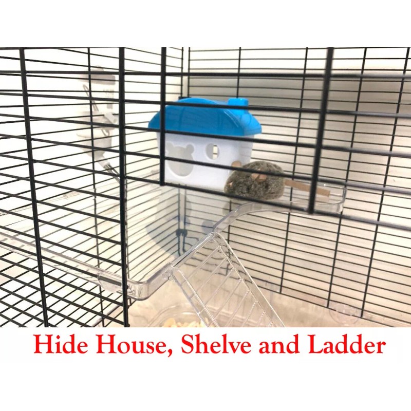 Mcage Large 3-Level Mouse Mansion Acrylic Base Gerbil Habitat Guinea