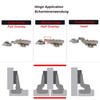 LIKERAINY 95 Degree Half Overlay Hinges 26mm with Damper Soft