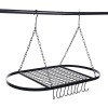Kitchen Storage Hanging Pot Holder Pan Hanger Shelf Cookware 9-Hooks