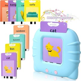 Talking Flashcards  for Toddlers 3-6 Years - Pocket Speech Learning Toys with 224 Sight Words for Interactive Montessori Learning bilingual flashcards:_Pink