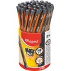 Maped Black'Peps Jumbo 854059 Graphite Pencils HB Triangular Black Pot