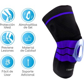 Canotagio Par de Rodillera Deportiva Acolchadas con Gel. Rodilleras de Compresión Manga para Pierna. Rodilleras Crossfit Soporte para Prevención y Recuperación de Lesiones. Knee Brace.