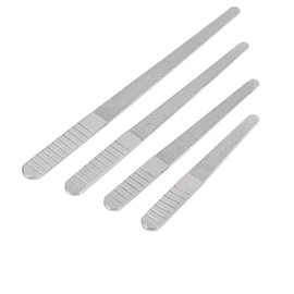 Baluue 6 Pack Double-sided Nail Files Manicure Pedicure Tool Stainless Steel Nail Filers Grinding Tool Sanding Manicure for