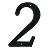 Prime-Line MP4112 4 In. House Number 2, Diecast, Black Finish