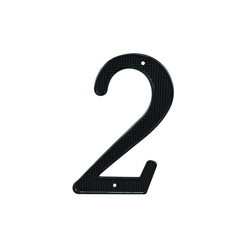 Prime-Line MP4112 4 In. House Number 2, Diecast, Black Finish