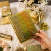 Yarcony Gold Wrapping Paper Roll, Holographic Space Wrapping Paper -