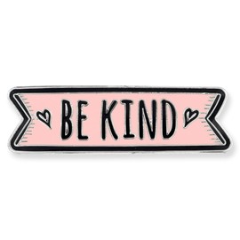 PinMart Motivational Enamel Lapel Pin – Be Kind Brooch Pin – Nickel Plated Enamel Lapel for Clothing, Bags and Lanyards – Inspirational Supports Kindness and Positive Mental Health