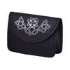 Black Kilt Belt Pouch with Celtic Embossed Silver100% Real Leather