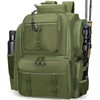 WANOON Waterproof Fishing Bag with Rod Holder,A Movable Partition and