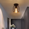 Create for Life® Industrial Vintage Flush Mount Ceiling Light,Rustic Metal