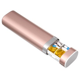 Colorwing Tablettenbox 7 Tage für 1 Dosis, Medikamentenbox für 7 Tage, Reise Pillendose für Unterwegs, Lateral Retraktierbar und Herausnehmbar, Einfach zu Öffnen (Rosa)