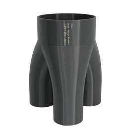 DRUCKKRAFT 3-way branch pipe DN100 - DN50, branch piece, Y-distributor, extraction system, pipe connector, hose connector, central vacuum cleaner and industry, PETG (DN100 to 3-way DN50)