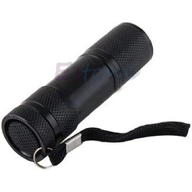 Mini Flashlight, 9 LED UV Ultra Violet Flashlight Blacklight Torch Light Lamp Portable and Useful for Dog Urine Pet Stains Anti-counterfeiting Identification, Resin Curing