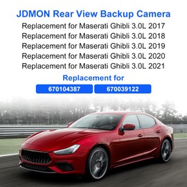 JDMON Backup Camera Replacement for Maserati Ghibli 3.0L 2017 2018 2019 2020 2021 Reverse Park Assist Camera Replacement for 670104387 670039122