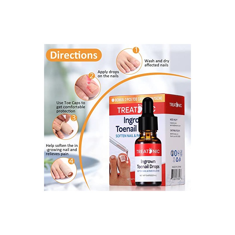 Treatonic Tratamiento de uñas encarnadas – Kit de alivio del