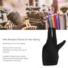 2Pcs 3 Finger Barber Glove Insulated Hair Styling Heat Protector