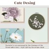 Aucuu 3 Flower Pattern Sets, Hand Embroidery Kit, Embroidery Starter