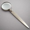 Liards Nickel 7 1/2" Letter Opener with Magnifying Glass. -