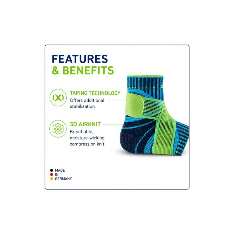 BAUERFEIND Sp.Ankle Support,All-Black,li,XL