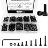480PCS M3 Hex Socket Head Cap Screw Bolts Nuts Assortment