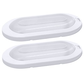 Facon 2-Pack RV Ceiling Light Fixture with Switch, Brushed Nickel, 12V RV Interior Light for RV Motorhomes Camper Caravan Trailer Boat, 2 Pack