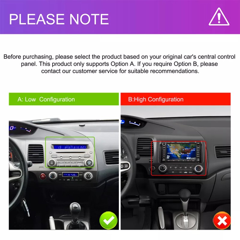 Rrrradio For Honda Civic 2006-2011 Apple CarPlay Android 13 Car