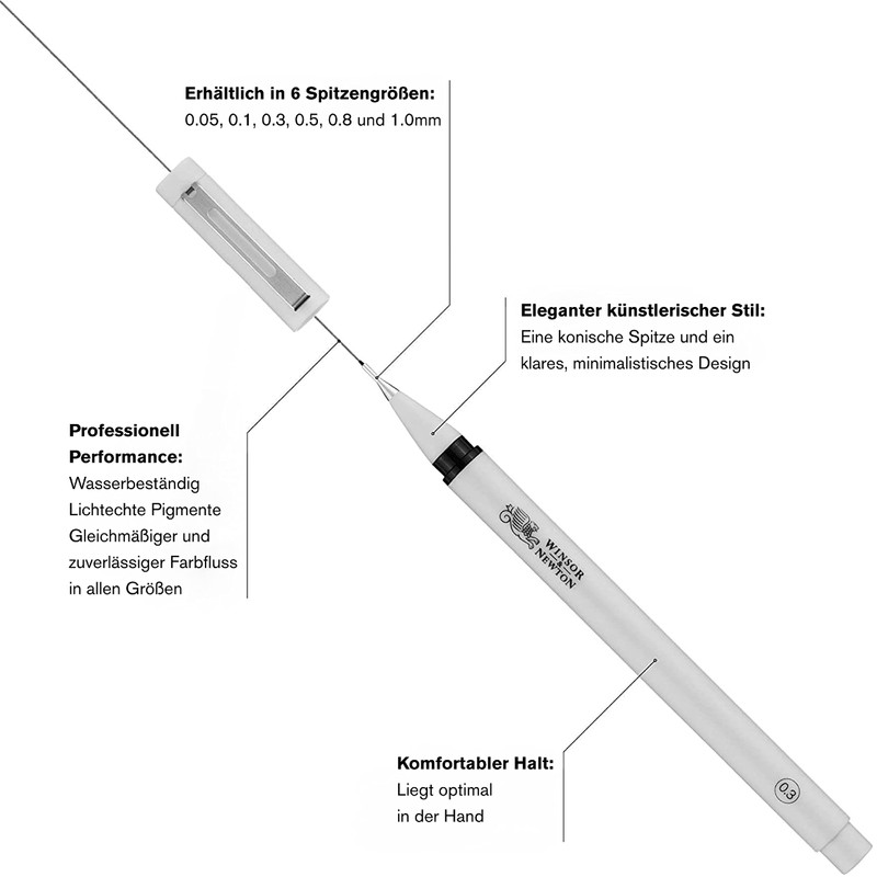 Winsor & Newton 0.1 mm Fineliner, Black