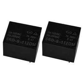 SRD-S-112DM 12VDC 15A 4Pins Water Heater Air Conditioner Relay (2-Pack)