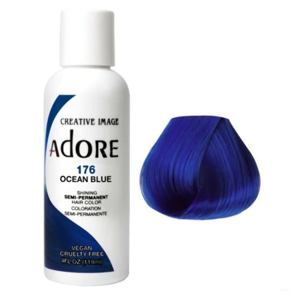 Adore Semi-Permanent Haircolor #176 Ocean Blue 4 Ounce (118ml)