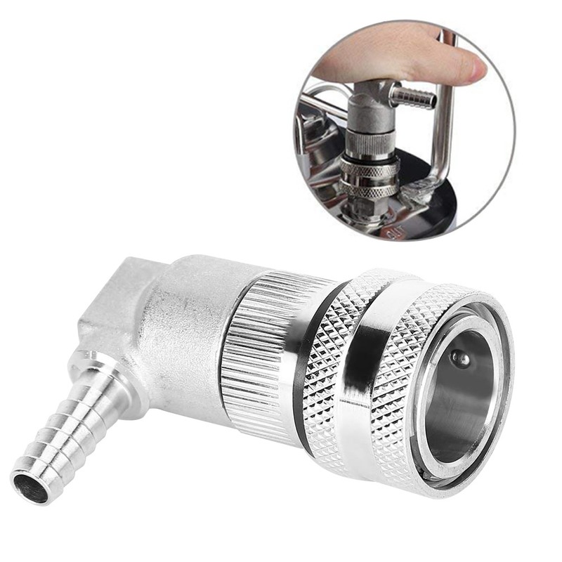 Stainless Steel Ball Lock Keg Quick Connector Dispenser Tool Self