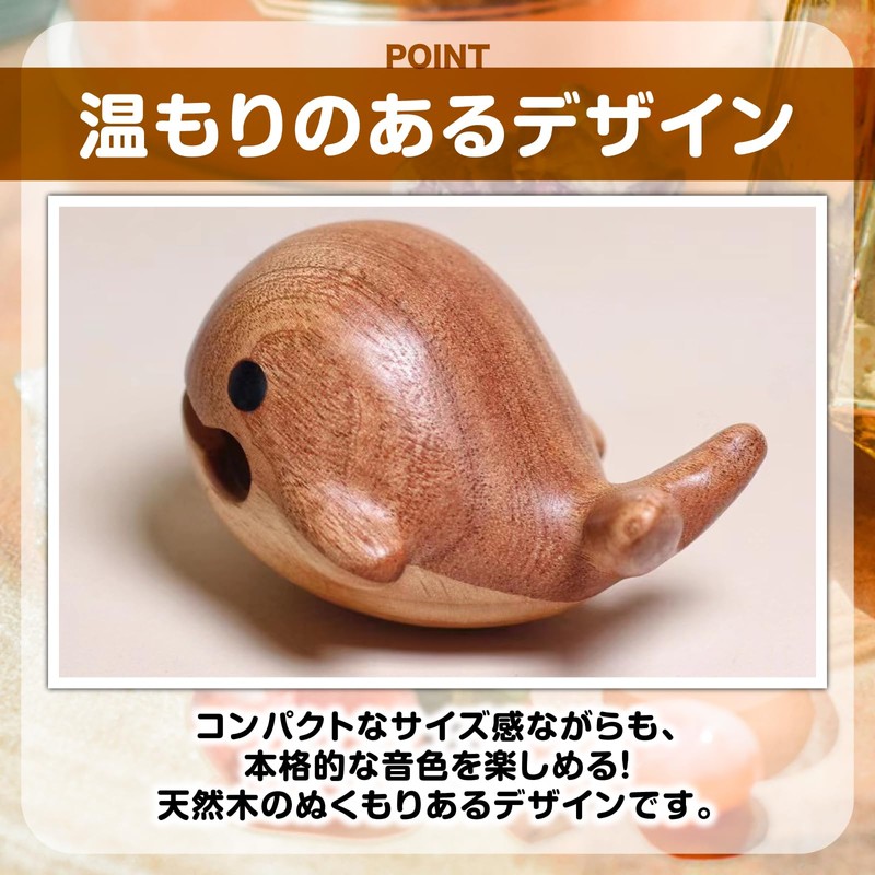 nijimomo Wooden Fish Set, Buddhist Tools with Bees, Wooden Musical