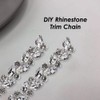 Jenngaoo Rhinestone Trim Chain, Shiny Crystal Rhinestone Appliques, Rhinestone Trim
