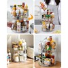 Roninkier 2-Tier Clear Lazy-Susan Turntable – 11-Inch Pantry Spice-Rack Cabinet-Organizer