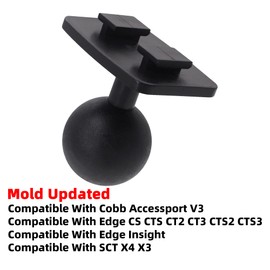 iSaddle 1" Ball SCT X4 SF4 Diamond Base Mount Holder - Aluminum Alloy Industry-Standard AMPS Hole Cobb AccessPORT V3 Holder for Bama SCT X3 Edge Products Insight CT CTS CTS2 CTS3 CTS2 CTS3 Mustang WRX
