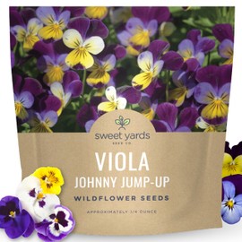 Viola - Johnny Jump-Up - Large 1/4 Ounce Packet - 10,000 Flower Seeds for Planting - Viola Tricolor