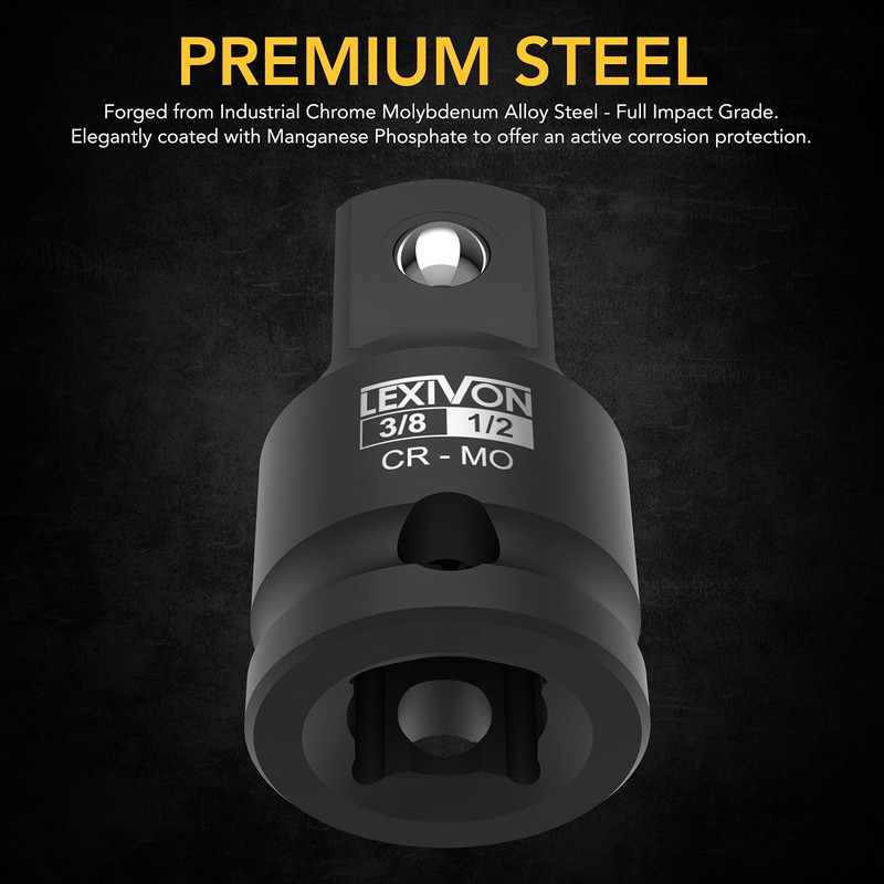 LEXIVON Impact Socket Adapter and Reducer 4-Piece Set | 1/4"