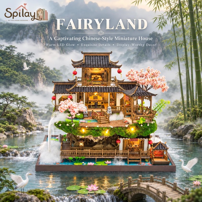 Spilay DIY Miniature House Kit for Adults, Fairyland Miniature Dollhouse