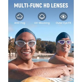 Keary Goggles Swimming Adult Swim Goggles for Men Women Swimming Goggles Youth UV Protection Anti-Fog Pool Water Goggles