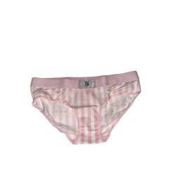Victoria's Secret Logo Cotton Shine Patch Hiphugger Panty Color Pink Stripe New (US, Alpha, Large, Regular, Regular, Pink Stripe)