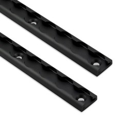 VanEssential 95" Venture Track T-6 Aluminium L-Track Black Anodized (Semi Circle Profile) - 2 Pack