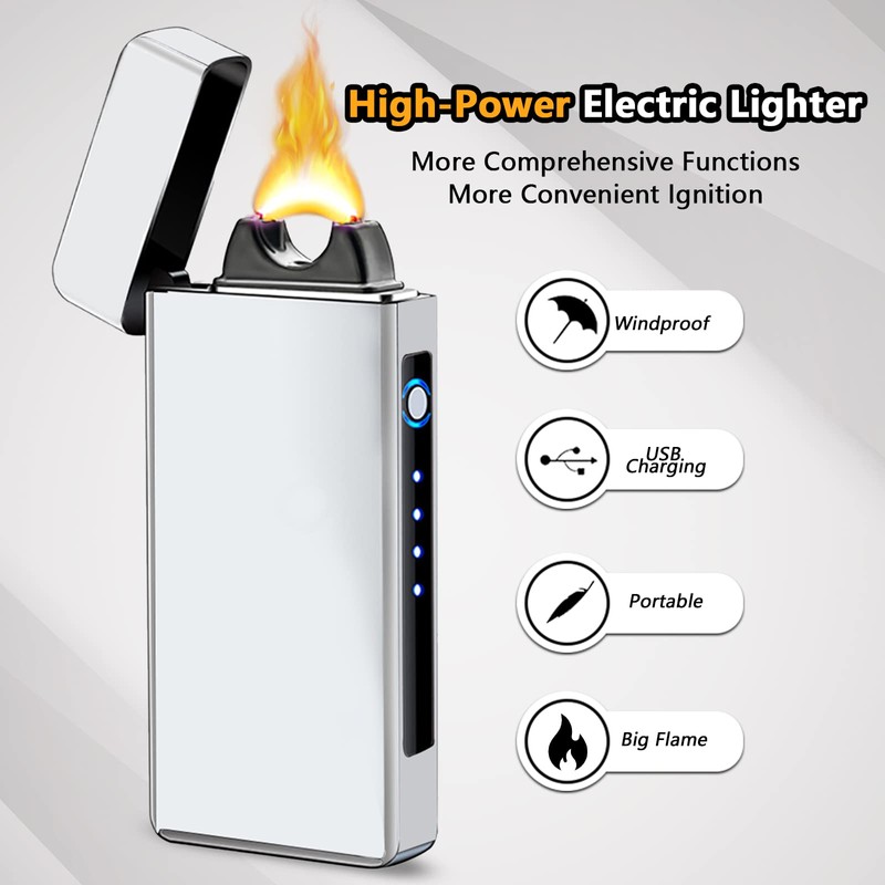 RSBYE Electric Lighter Windproof, Pulsed Flame Electric Lighter Plasma-Flame Arc