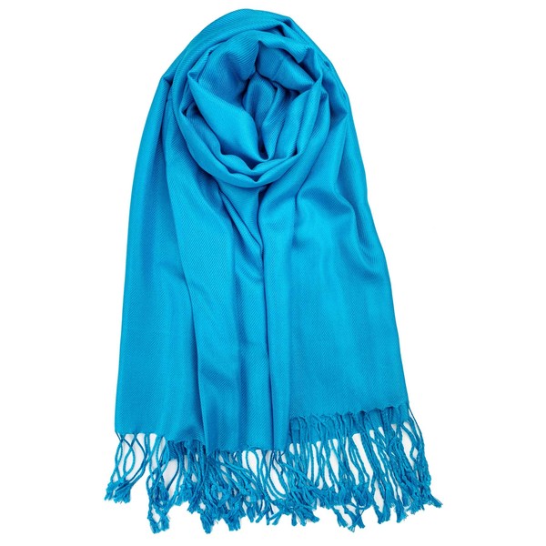 Plum Feathers Premium Solid Color and Metallic Fashion Scarf, Womens