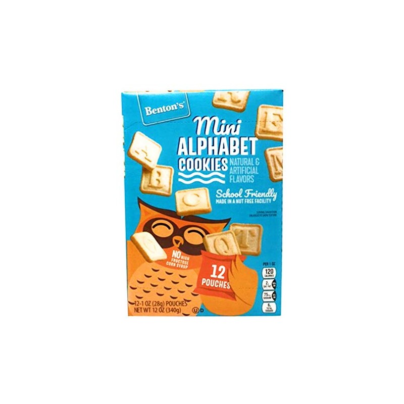 Benton's Mini Alphabet Cookies School Friendly Made in Nut Free