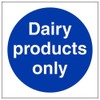 V Safety Dairy Products Magnetic Safety Sign 100mm x 100mm